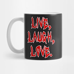 Live, laugh, love death heavy metal design Mug